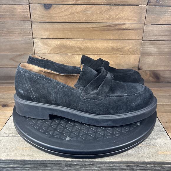 Paul Green Womens Size US 8.5 Sadie Loafer Slip On Black Suede Casual Shoes - Picture 1 of 13